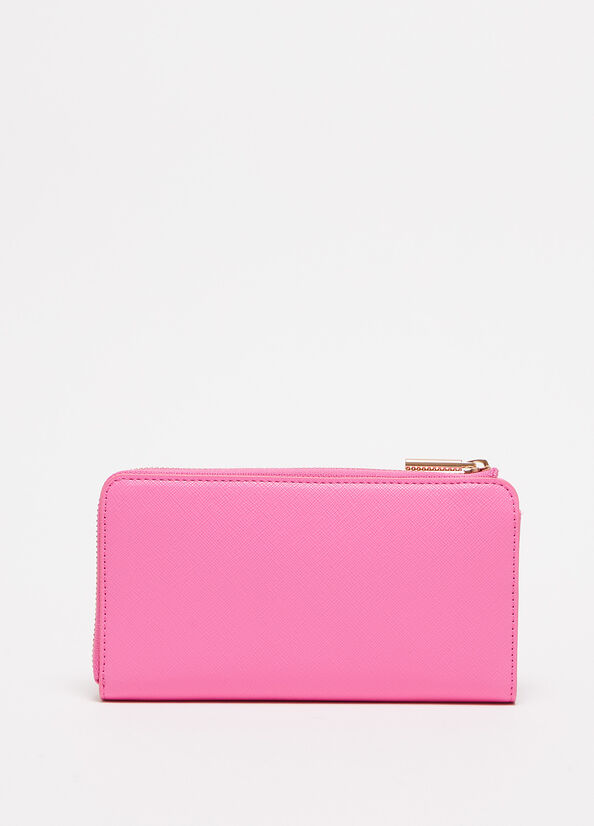 Pink Women's Liu Jo Eco-Friendly Zip-Around Wallets | FOL-235640