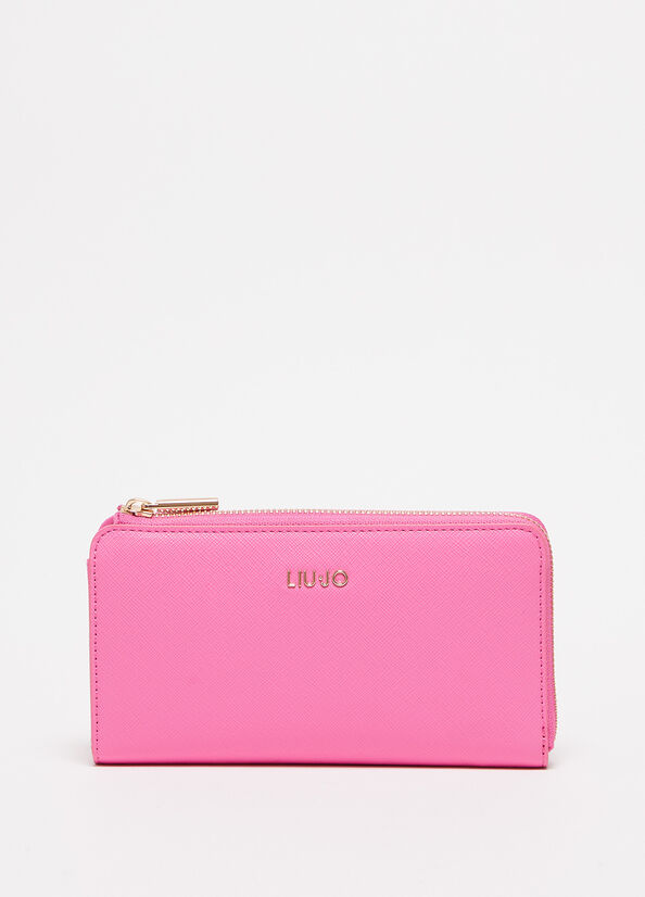 Pink Women\'s Liu Jo Eco-Friendly Zip-Around Wallets | FOL-235640