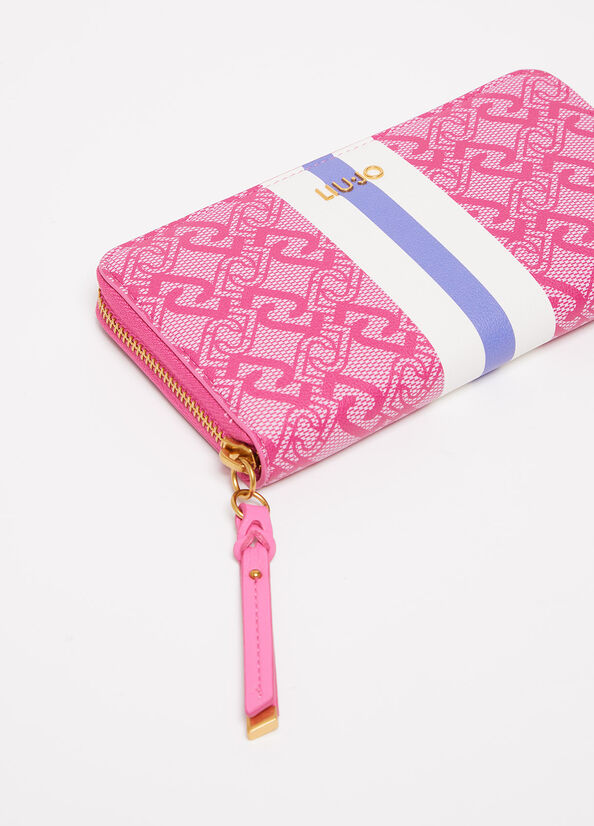 Pink Women's Liu Jo Large Eco-Friendly Wallets | YBR-479025