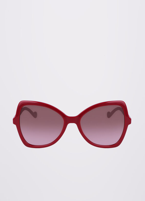 Red Women\'s Liu Jo Butterfly Sunglasses | MPU-930486