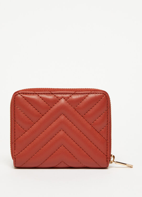 Red Women's Liu Jo Small Eco-Friendly In Matelassé Wallets | KFT-160528