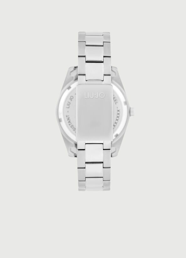 Silver / Black Men's Liu Jo Steel Watches | EXM-074865