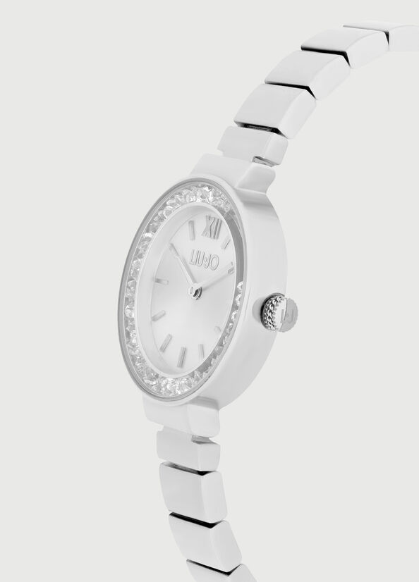 Silver Women's Liu Jo Steel With Diamantés Watches | HYR-095146