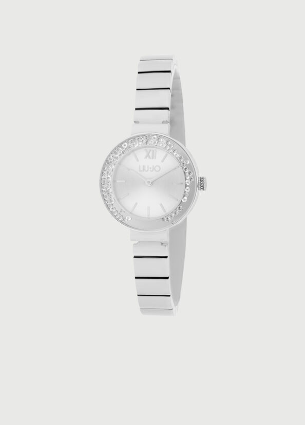 Silver Women\'s Liu Jo Steel With Diamantés Watches | HYR-095146