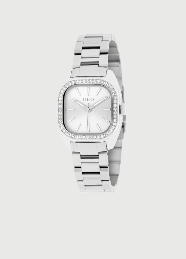 Silver Women\'s Liu Jo Steel With Diamantés Watches | OBW-740586