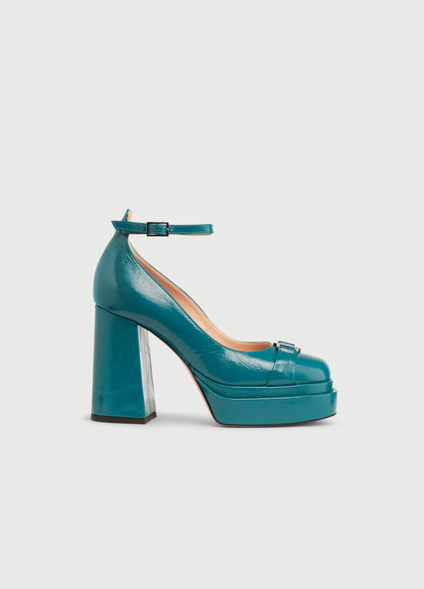 Turquoise Women's Liu Jo Pumps With Wide High Heels | KYS-987516