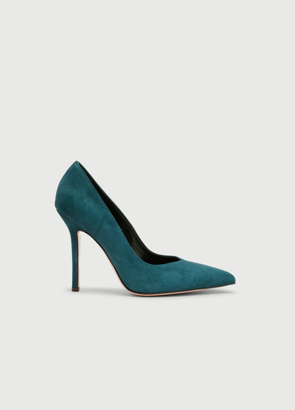 Turquoise Women's Liu Jo Suede High Heels | NGO-094613