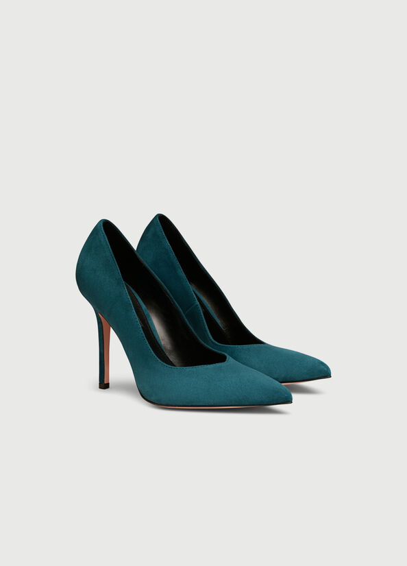 Turquoise Women's Liu Jo Suede High Heels | NGO-094613