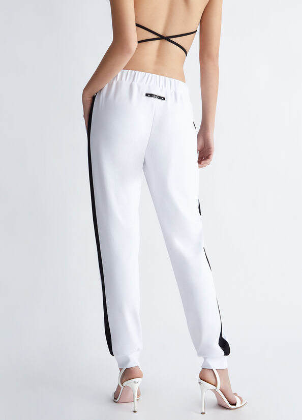 White / Black Women's Liu Jo Jogging Pants | VUZ-938251