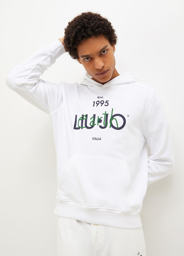 White Men\'s Liu Jo Hooded, Eco-Friendly Sweaters | VPN-958760