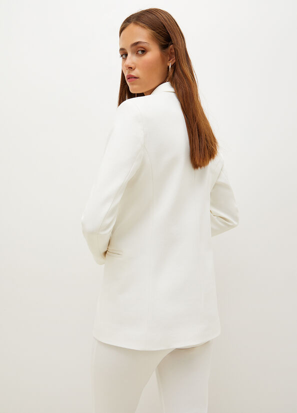 White Women's Liu Jo Double-Breasted Blazer Jackets | KCU-943107