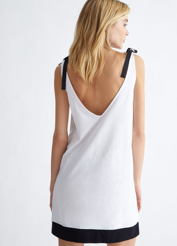 White Women's Liu Jo Eco-Friendly With Logo Dress | BUD-195863