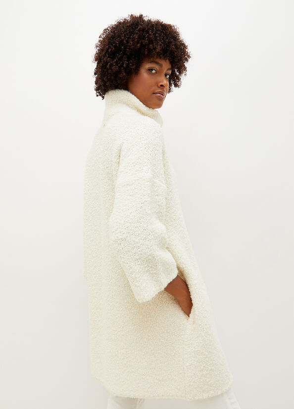 White Women's Liu Jo Knit Coats | PZX-012573