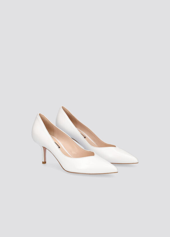 White Women's Liu Jo Leather High Heels | DSM-734021