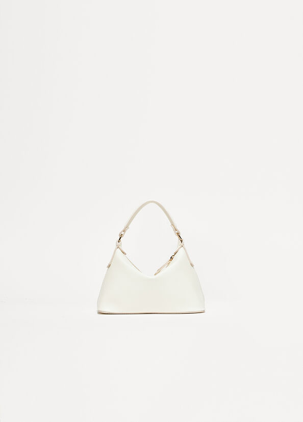 White Women's Liu Jo Leather Mini Hobo Crossbody Bags | OSG-381246