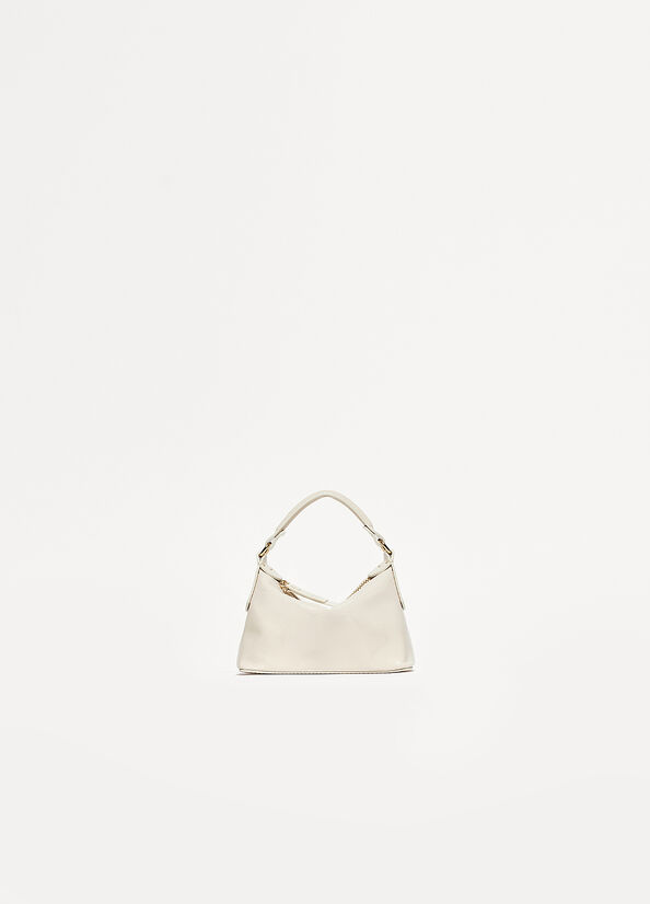 White Women's Liu Jo Patent Leather Micro Hobo Crossbody Bags | QUW-956021