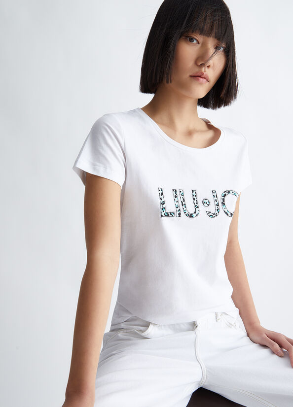 White Women's Liu Jo With Logo Tops | UIM-085639