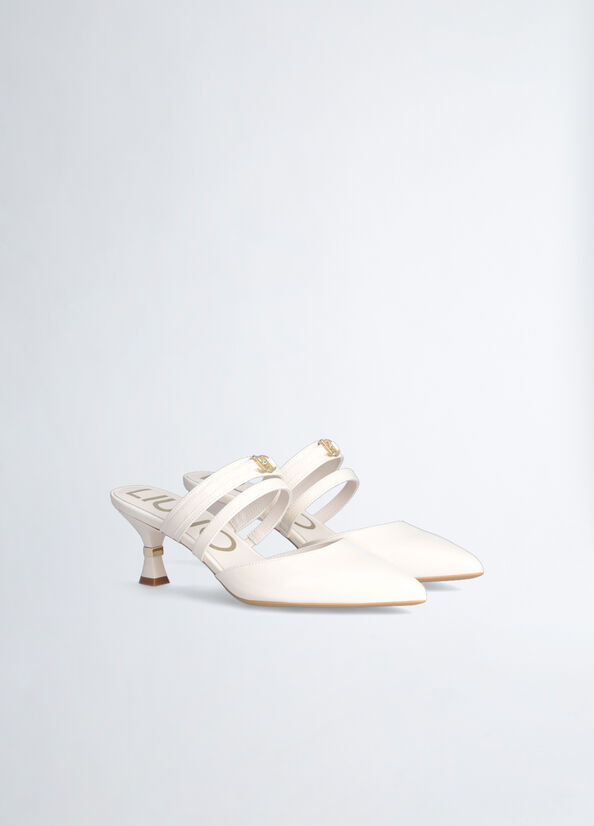 White Women's Liu Jo With Low Heel Sandals | DIO-972856