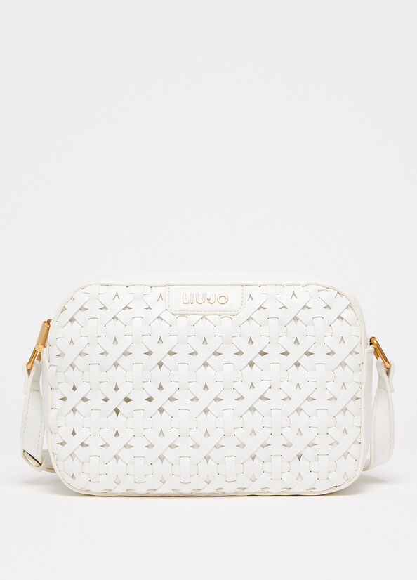 White Women\'s Liu Jo Woven With Logo Shoulder Bags | EGO-951346