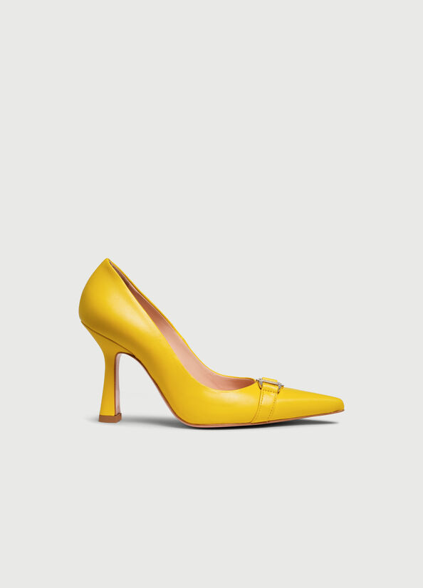 Yellow Women's Liu Jo With Jewel Logo High Heels | VNW-158760