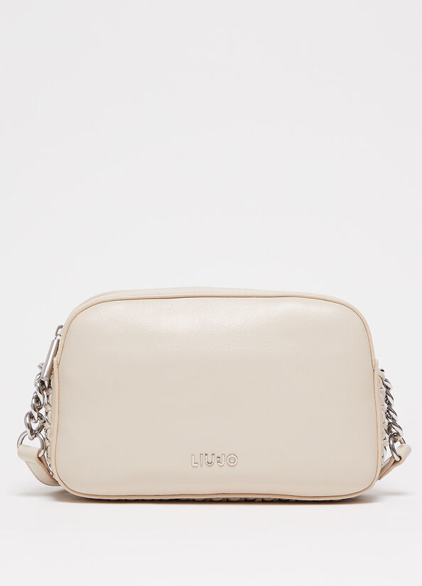 Beige Women's Liu Jo Crossbody With Logo Shoulder Bags | QSR-935012