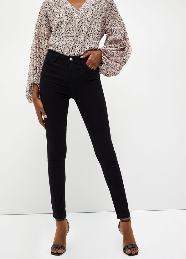 Black Women's Liu Jo Bottom Up Skinny Jeans | POU-371985