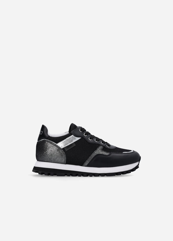 Black Women's Liu Jo Brighty Mesh Sneakers | BYJ-390178