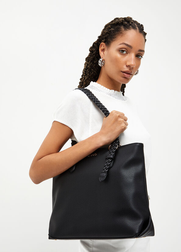 Black Women's Liu Jo Eco-Friendly Shopper Bag | BTA-673804