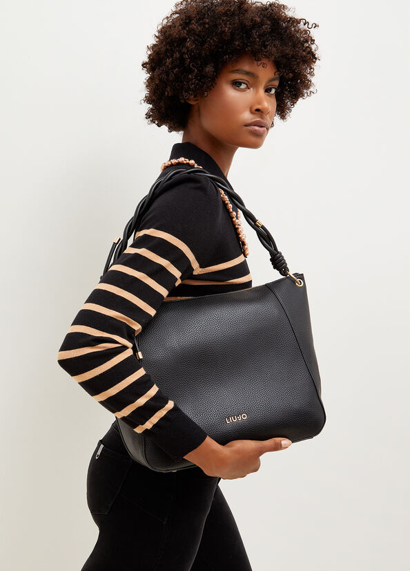 Black Women's Liu Jo Eco-Friendly Shoulder Bags | COL-637420