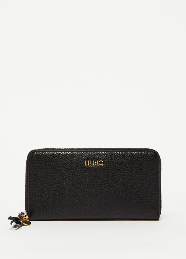 Black Women's Liu Jo Eco-Friendly With Charm Wallets | DUS-164782