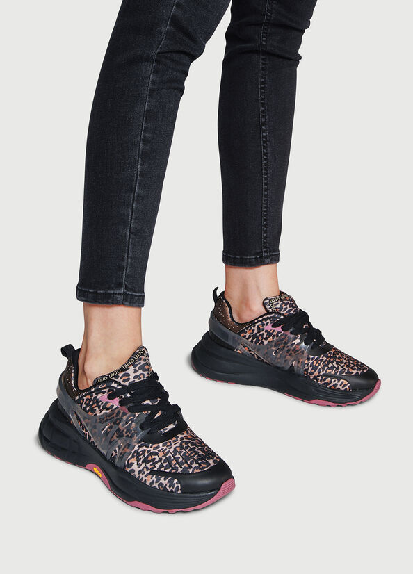 Black Women's Liu Jo Powered By Vibram Sneakers | ONW-169357