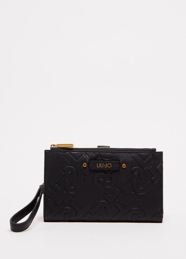 Black Women's Liu Jo With Logo Wallets | VFM-047691