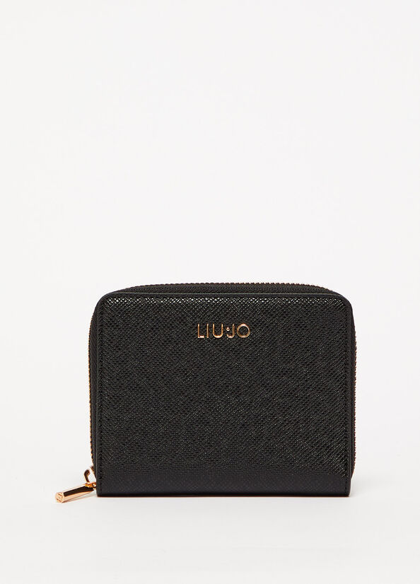 Black Women's Liu Jo Zip Around Wallets | POV-796245