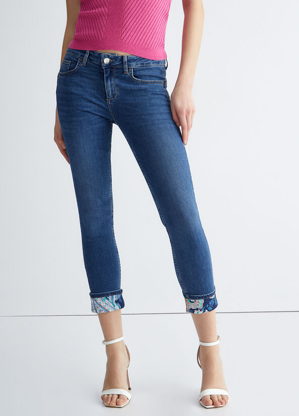 Blue Women's Liu Jo Bottom Up Skinny Jeans | UBP-918306