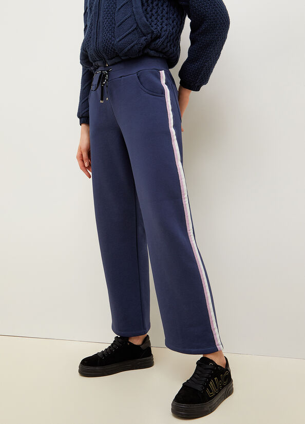 Blue Women's Liu Jo Fleece Jogging Pants | HUM-270394