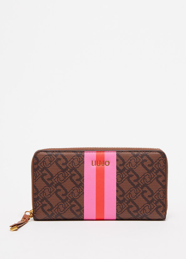 Brown Women's Liu Jo Large Eco-Friendly Wallets | MSU-712360