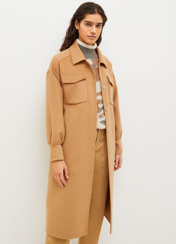 Brown Women's Liu Jo Long In Blend Coats | XDT-234590