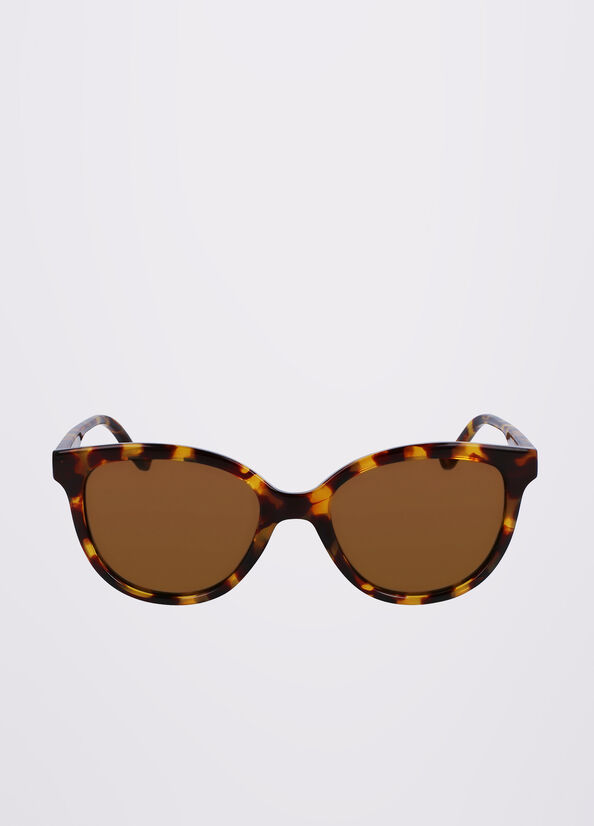 Brown Women's Liu Jo Rectangular Sunglasses | MZE-564278