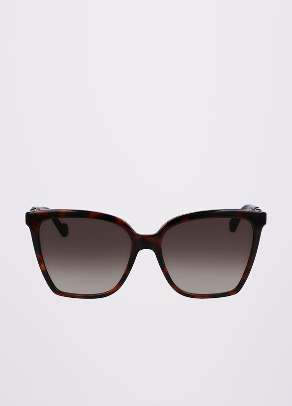 Brown Women's Liu Jo Squared Sunglasses | CYG-506928