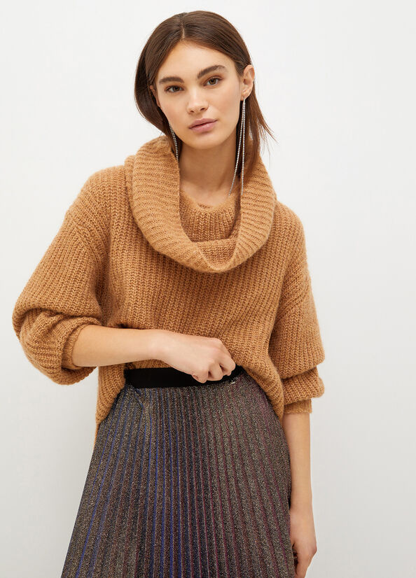 Brown Women's Liu Jo Wool Blend Sweaters | USB-915307