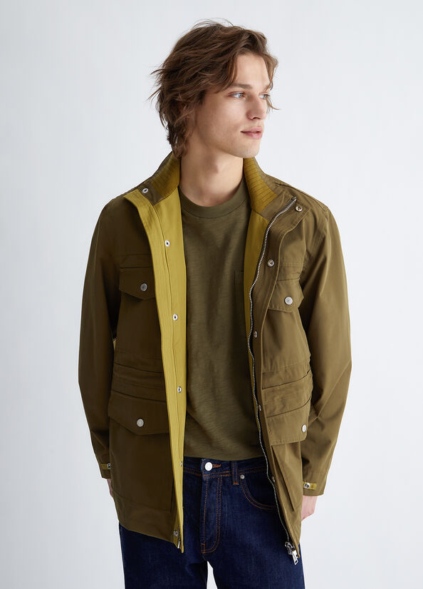 Green Men's Liu Jo Military Green Field Jackets | HES-759416