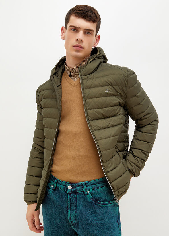 Green Men's Liu Jo Padded With Hood Jackets | OST-136879