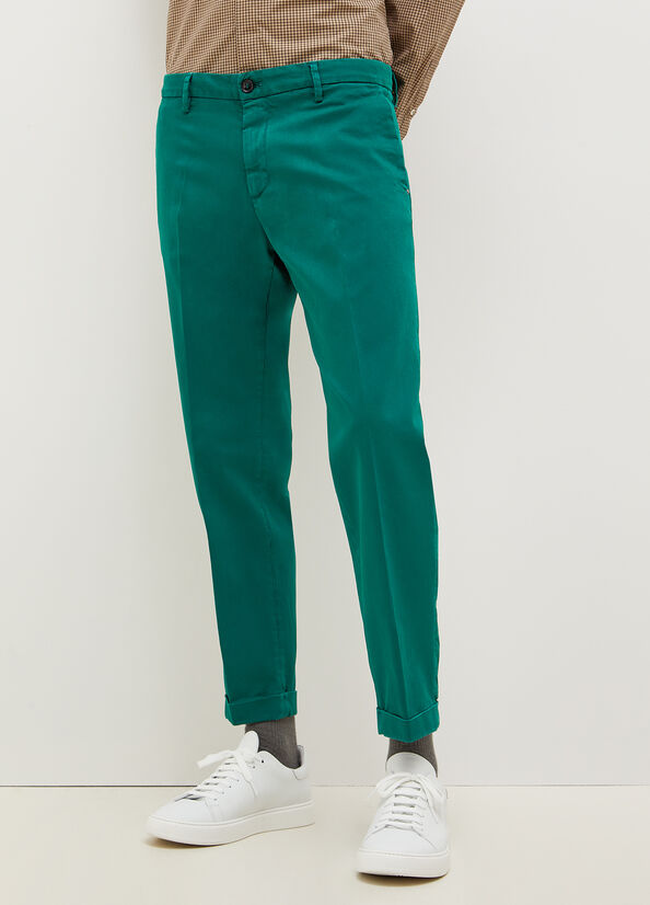 Green Men's Liu Jo Regular Fit Chinos Pants | SHG-746029