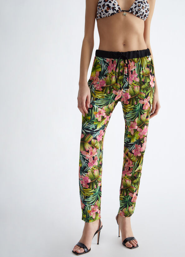 Green Women's Liu Jo Floral Pants | XQN-791528