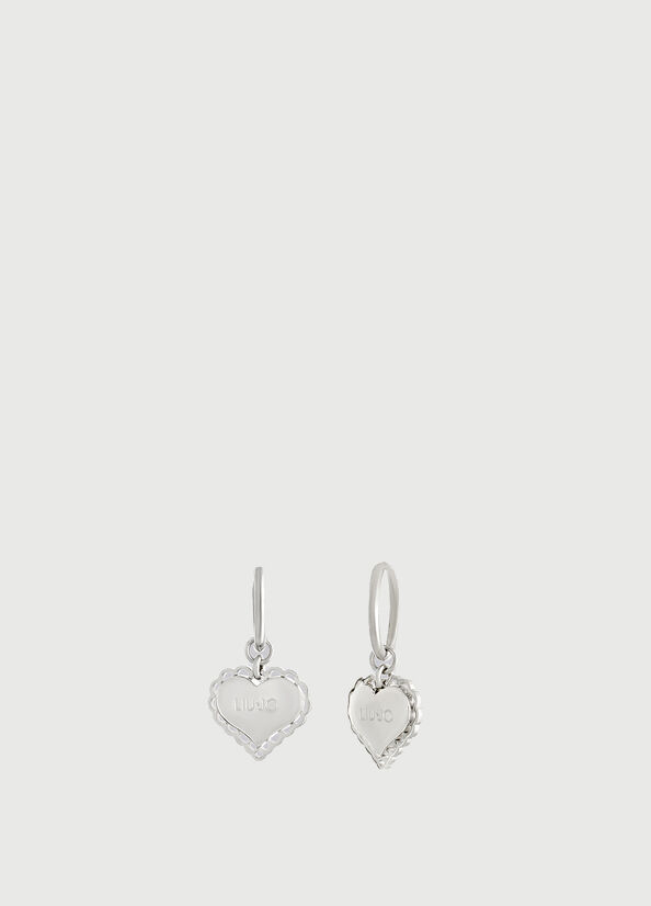 Grey Women's Liu Jo Earrings With Hearts Jewelry | OBK-897056