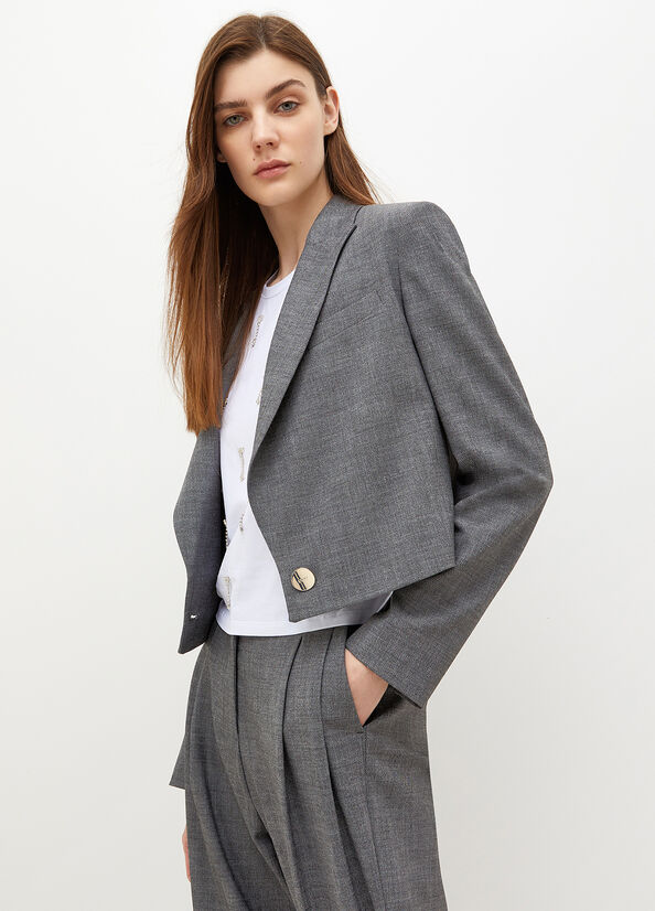 Grey Women's Liu Jo Eco-Friendly Blazer Jackets | FLX-251863