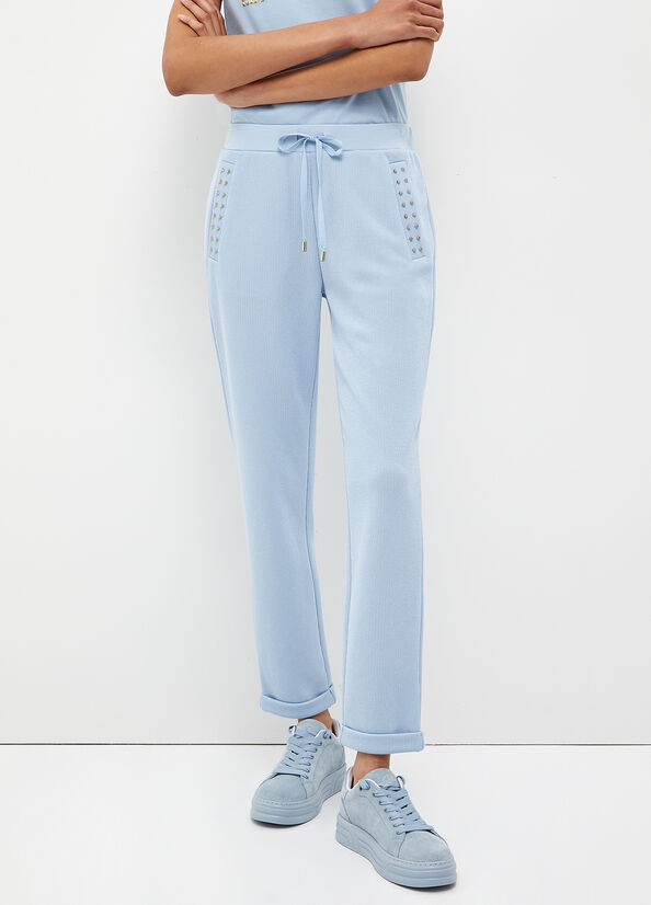 Light Blue Women's Liu Jo Eco-Friendly Jogging Pants | TBA-409265