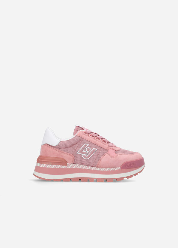 Pink Women's Liu Jo Brighty Mesh Sneakers | YIP-852109