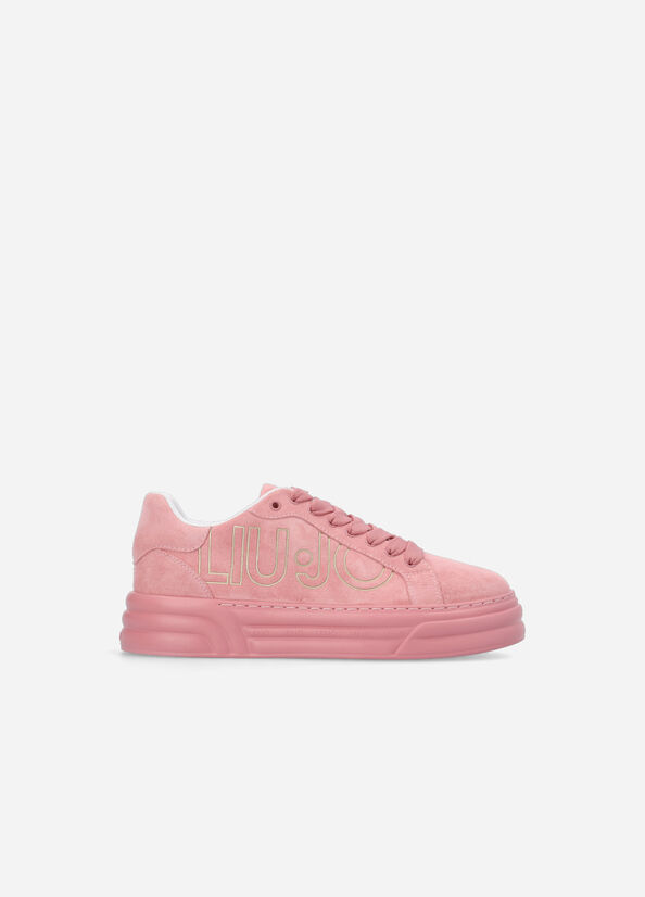 Pink Women's Liu Jo Platform With Maxi Logo Sneakers | PHG-273095