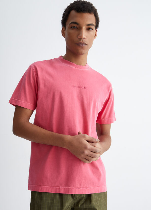 Red Men's Liu Jo With Logo T Shirts | MPK-761502